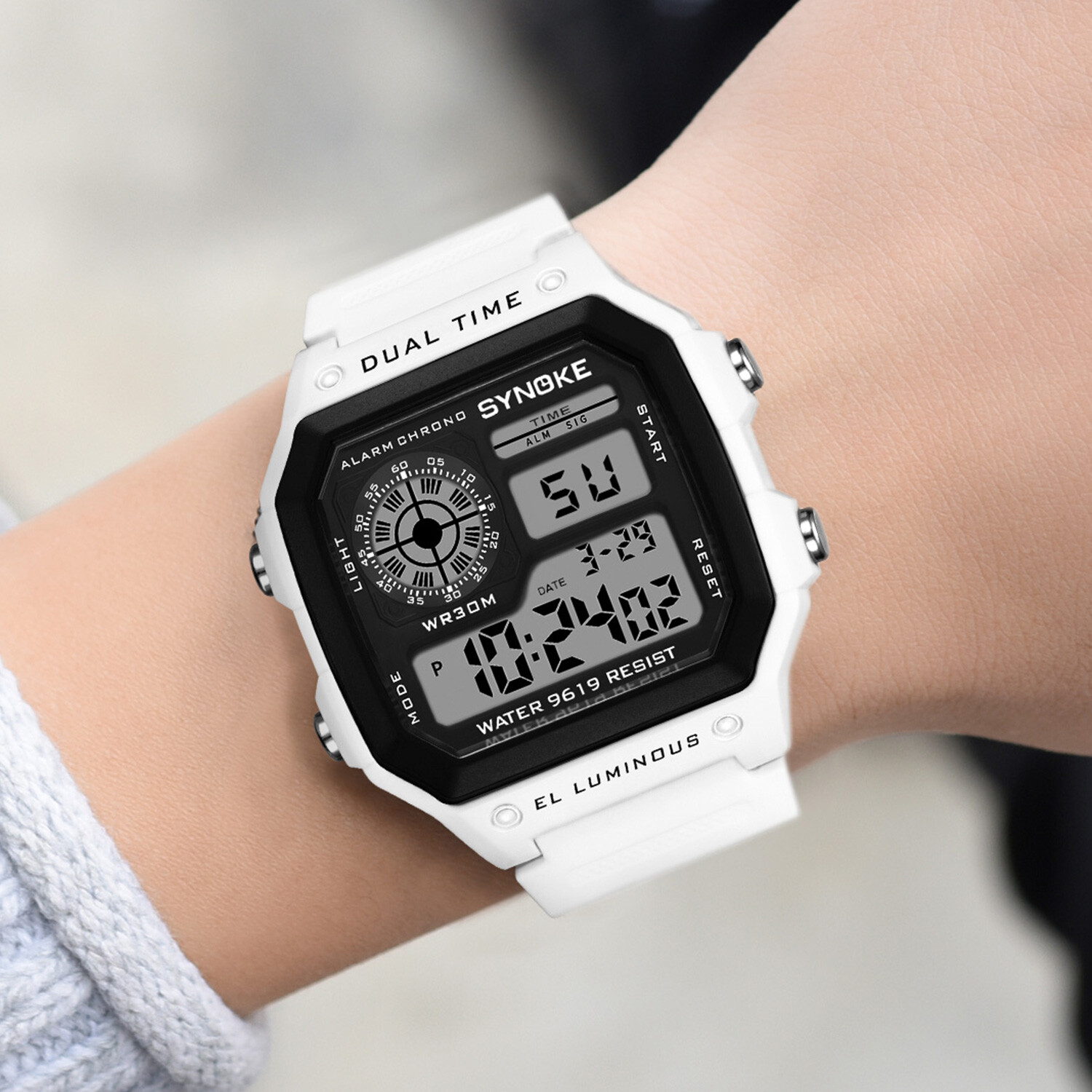 Men’s Military Sports Watch LED Screen Large Digital Face Waterproof Wristwatch