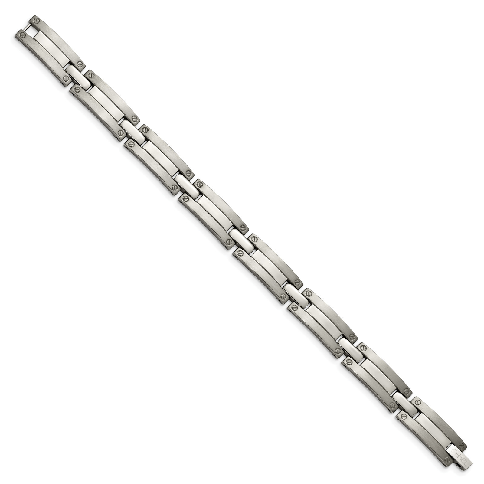 Chisel Titanium Brushed and Polished 8.5 inch Bracelet TBB109