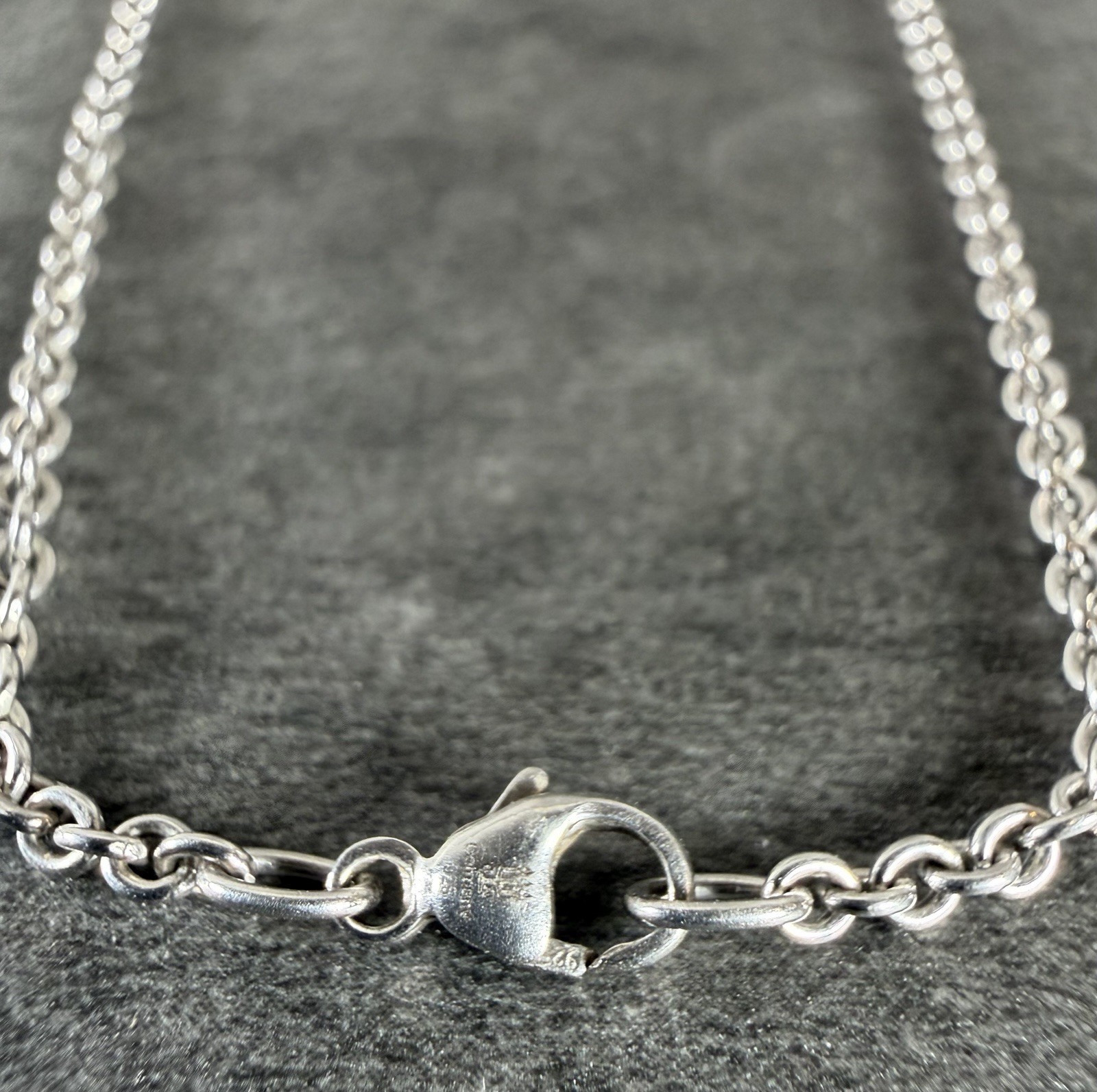 James Avery 925 Circle BEADED CHANGEABLE Charm Necklace 8.5 Grams ~ 17”