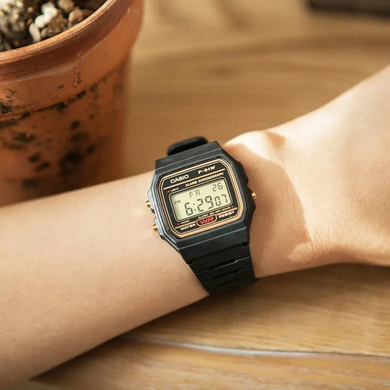 Casio F‑91W Series Retro Digital Watch LED Light Alarm Waterproof Quartz