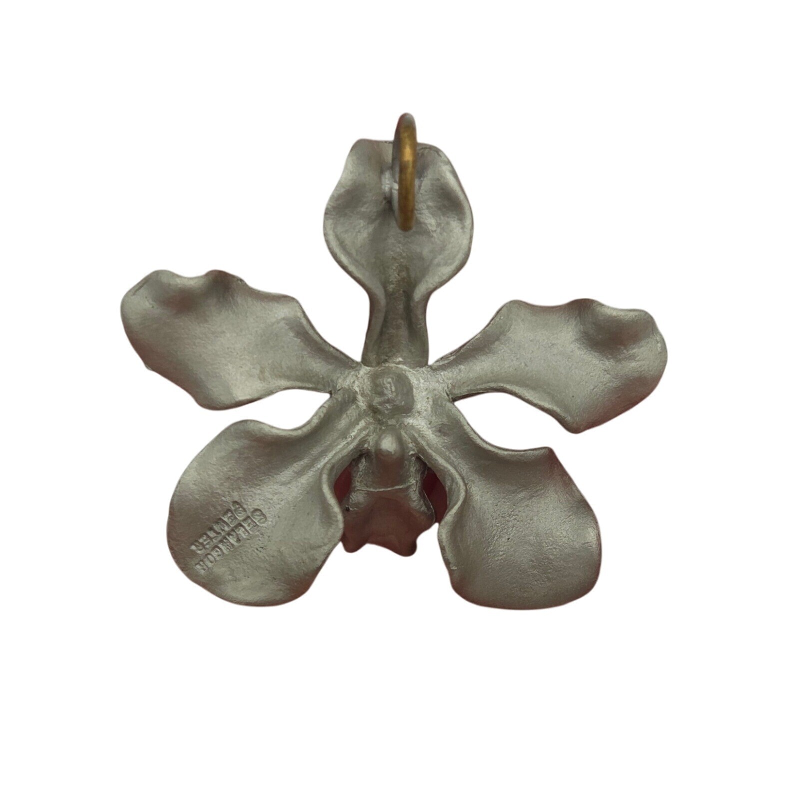 Vintage Royal Selangor Pewter Orchid Flower Pendant Only Fairy Flower Collection