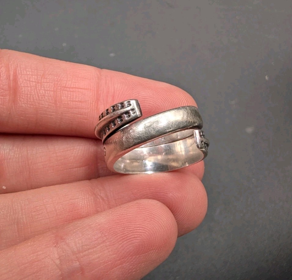 David Andersen Sterling Silver Saga Copy Orig Year 300 Snake Ring Size 5 1/2 +/-