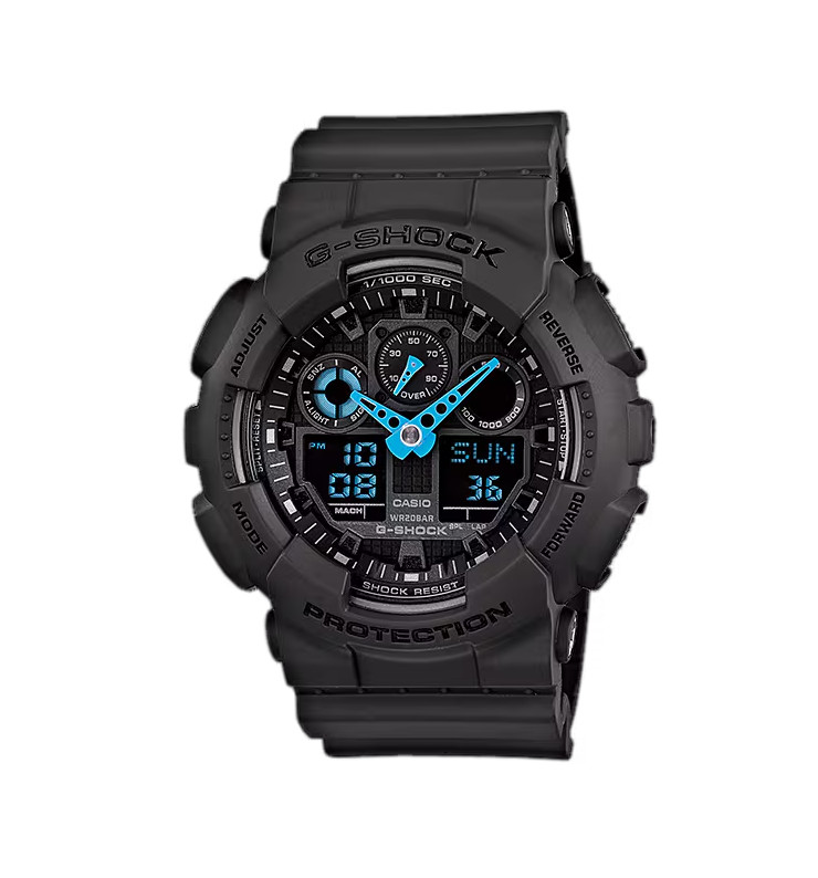 Casio G-Shock GA100 Series Analog Digital Black Dial Men’s Watch GA100C-8A