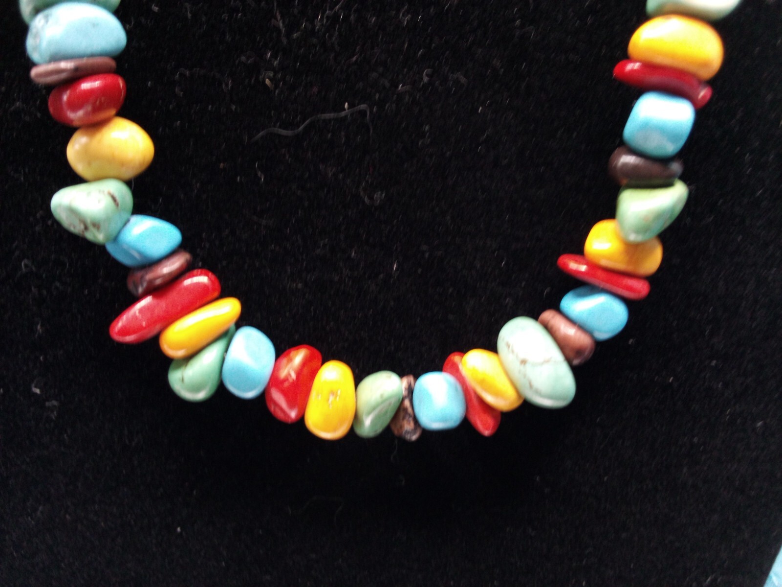 Jadite Necklace, 19in. Sterling Hook Clasp, Pre-Owned, See more for description