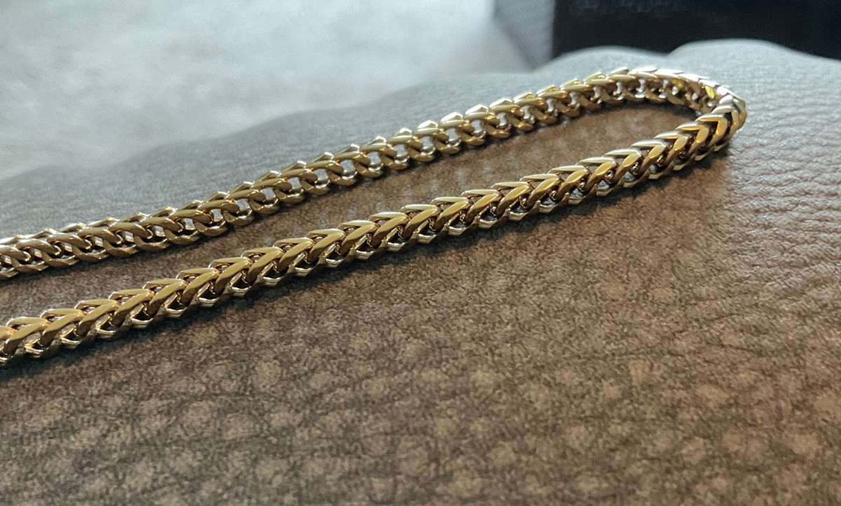 The GLD Shop 3mm Franco Chain 18” 18K Gold Plated Yellow Gold Necklace