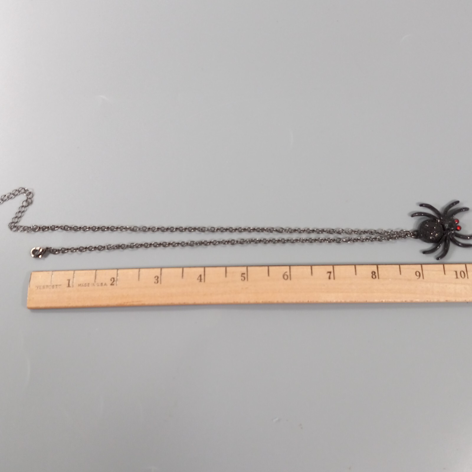 Spider Necklace Earring Sets Goth Halloween Rhinestone Fashion Jewelry Cosplay