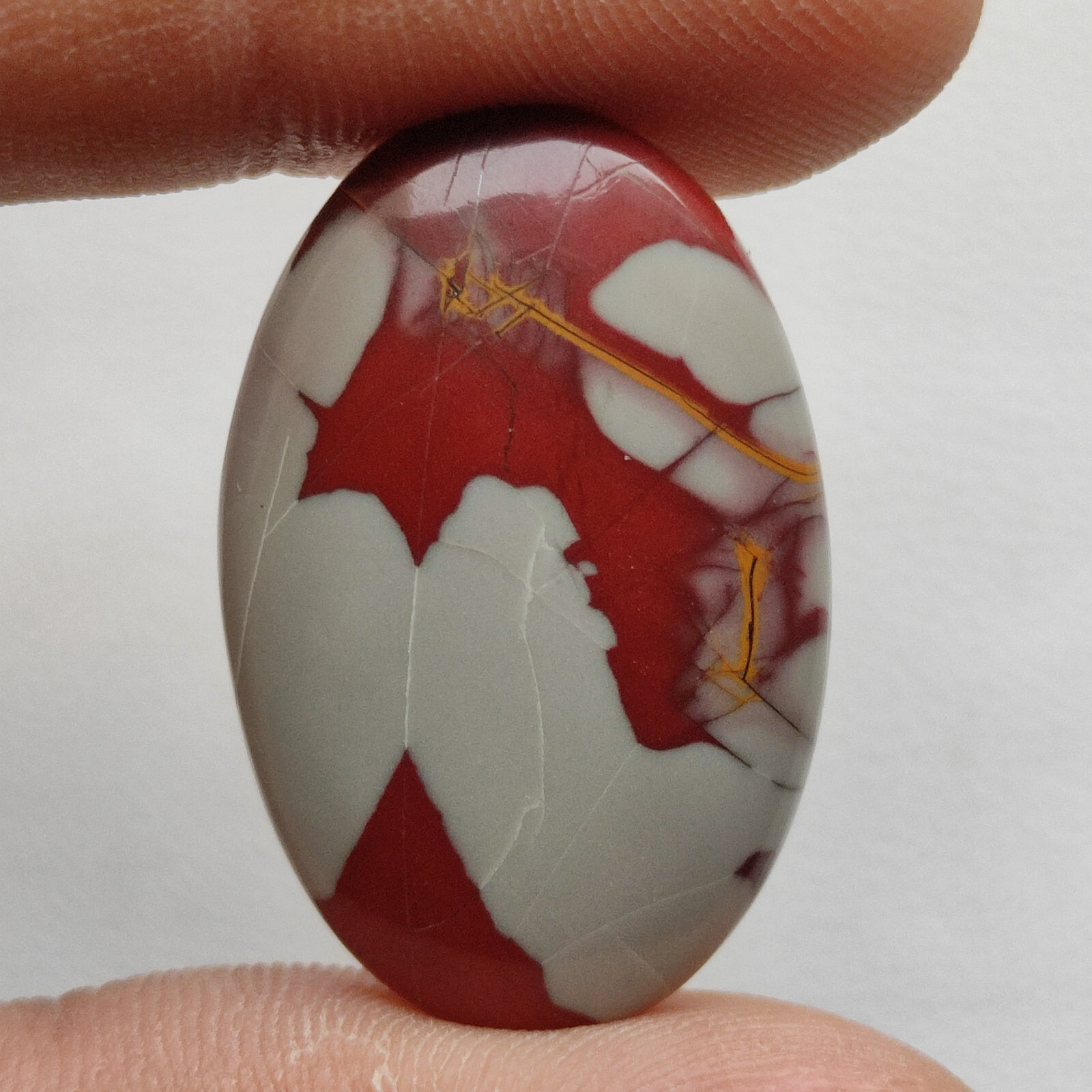 Natural red gray noreena jasper cabochon handmade polished jasper gemstone C5258