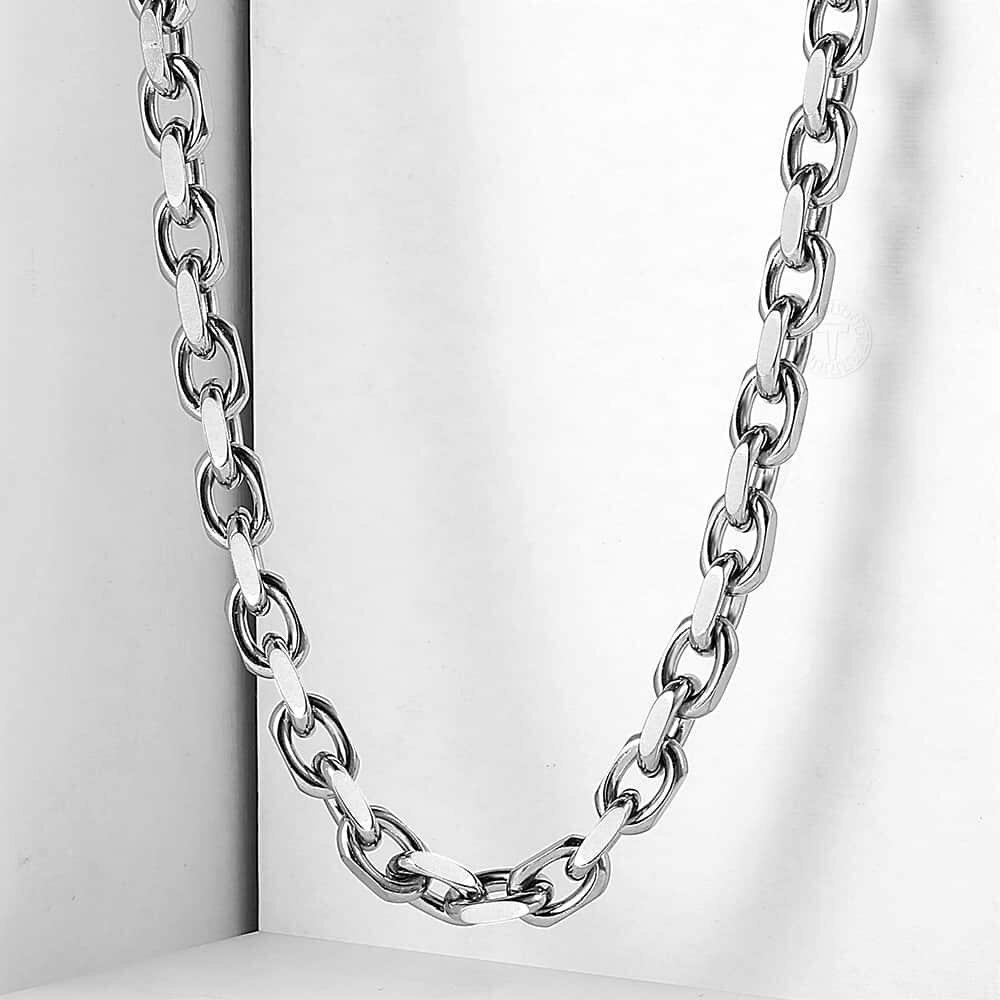 9mm CABLE Rolo Link Stainless Steel Necklace Toggle Men Chain Jewelry Gift 18-26