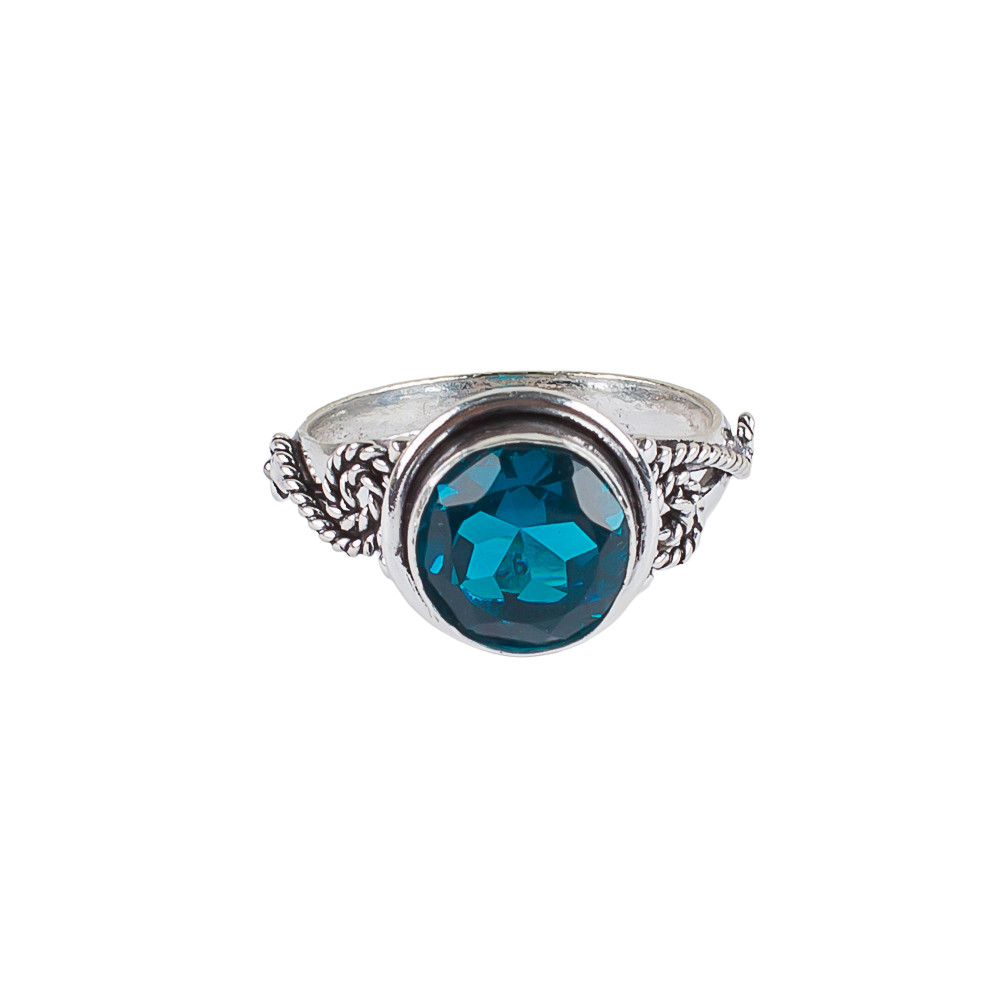 Moroxite Gemstone 925 Stamped Silver Statement Jewelry Woman’s Ring Gift For Her