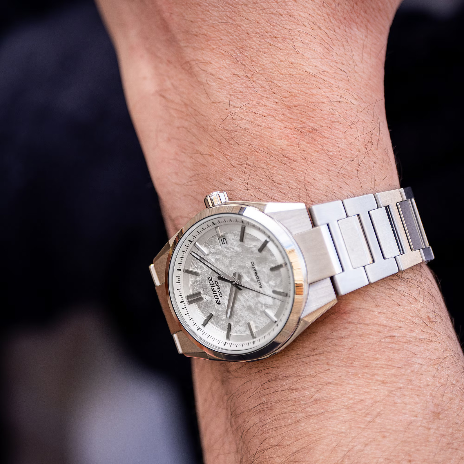 Casio Edifice EFK110D-7A White Electroform Dial Stainless Steel Automatic