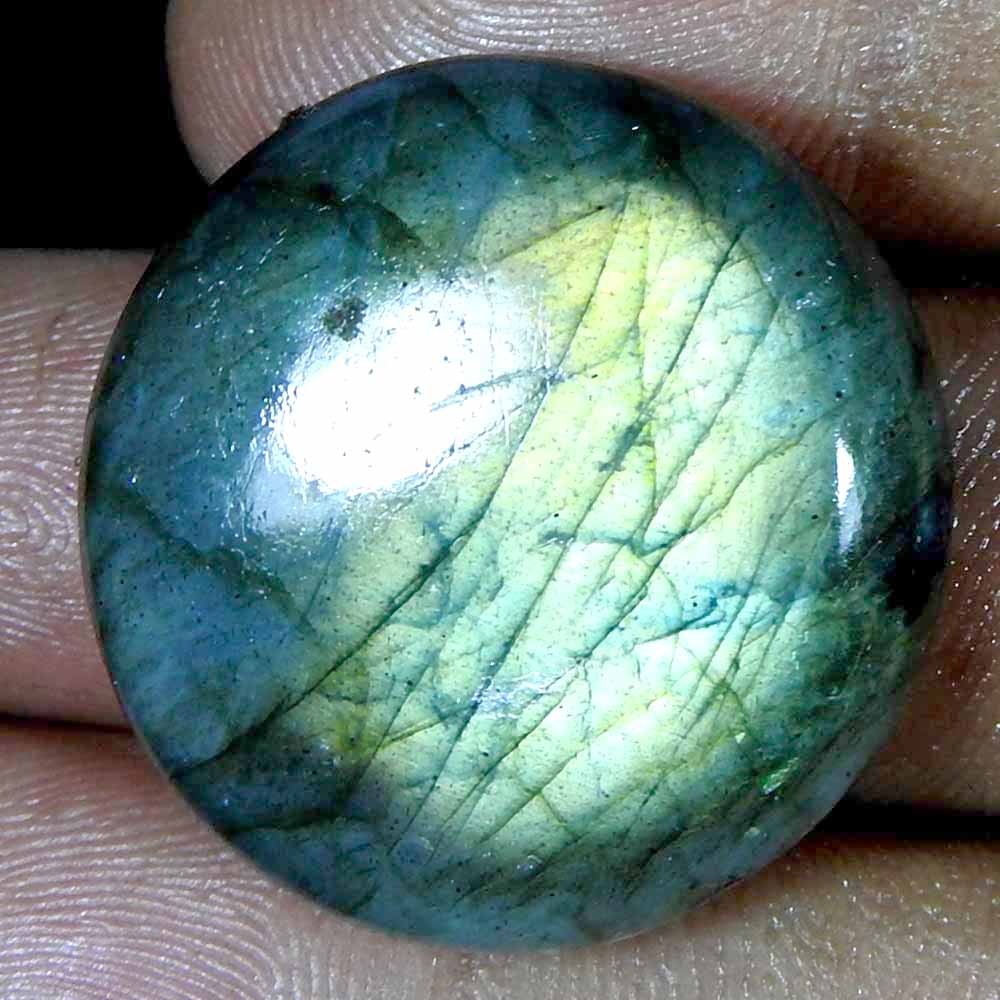 42.75Cts100%Natural Blue Power Labradorite Round Cabochon Loose Gemstone