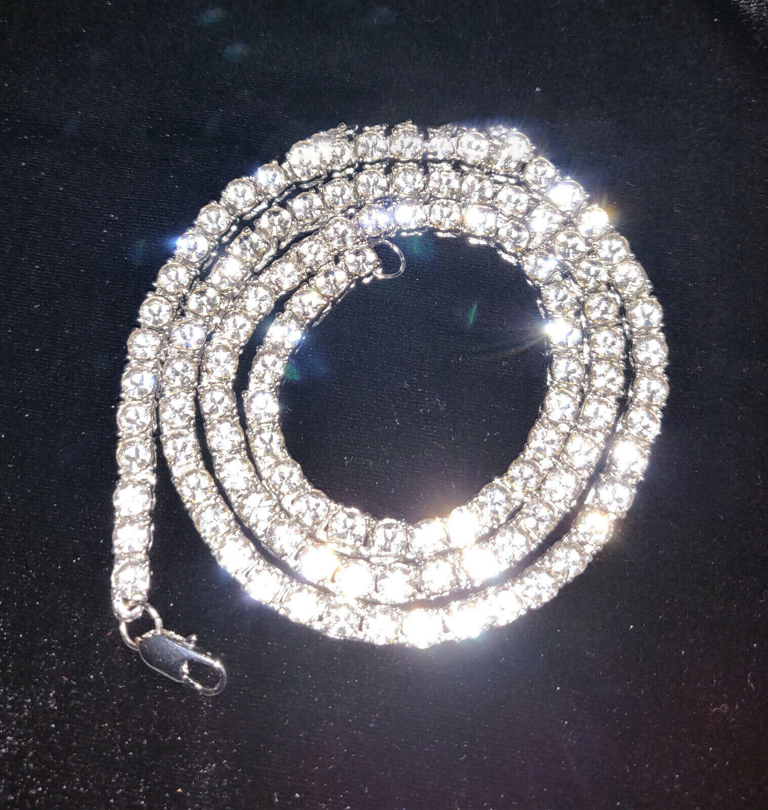 14K Gold Silver Plated Tennis Chain Choker ICED CZ Hip Hop Necklace 5MM Jewelry
