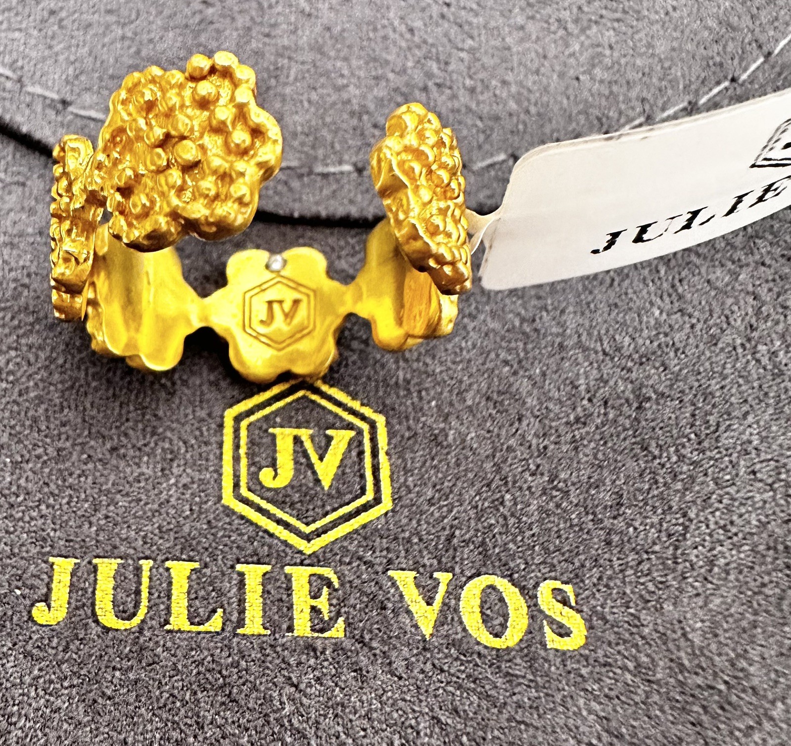 Julie Vos Ring Colette Ring Open Adjustable to Sizes 7-9 New with Tags