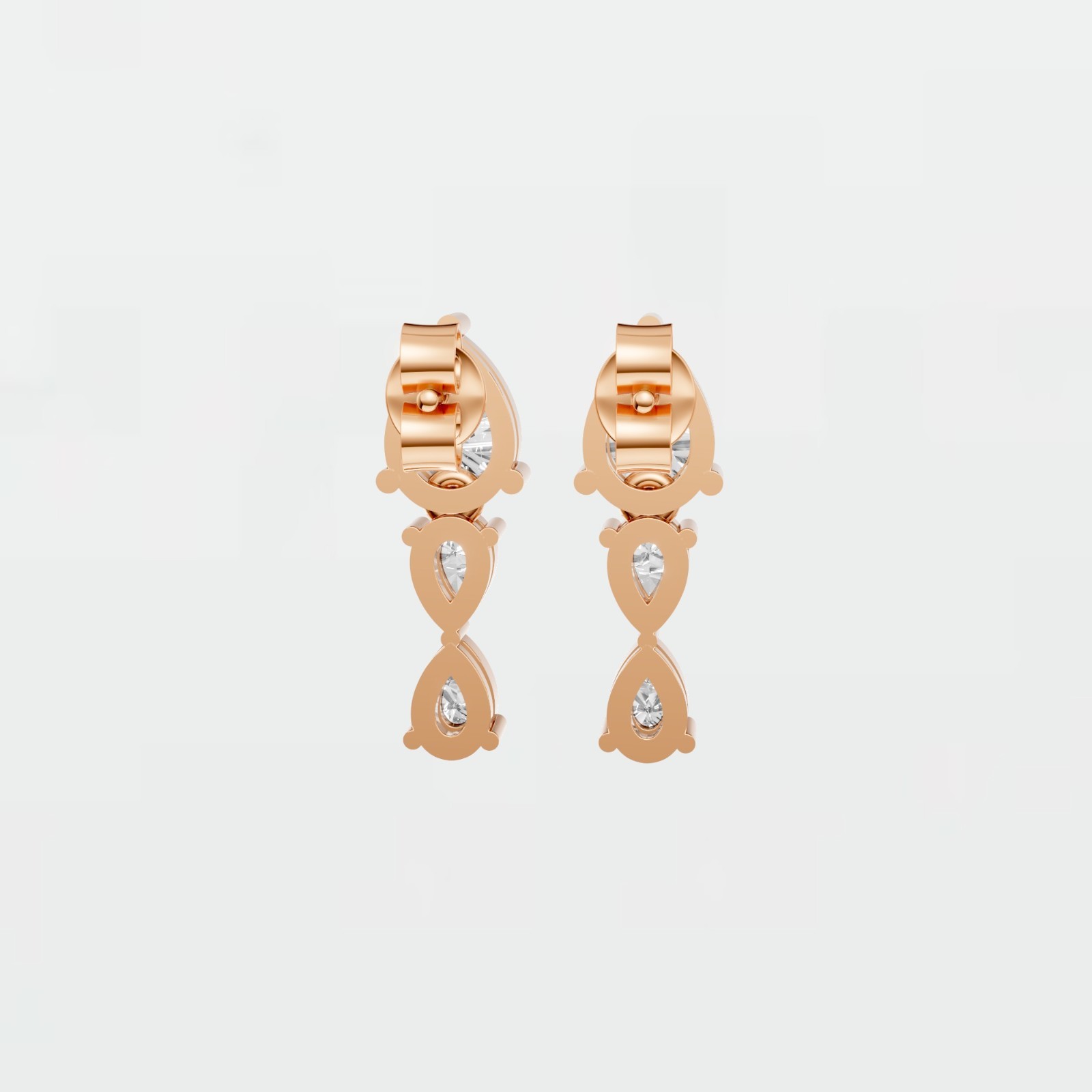 2.03 CTW Pear Lab Grown Diamond Drop Dangle Earrings Fine Jewelry