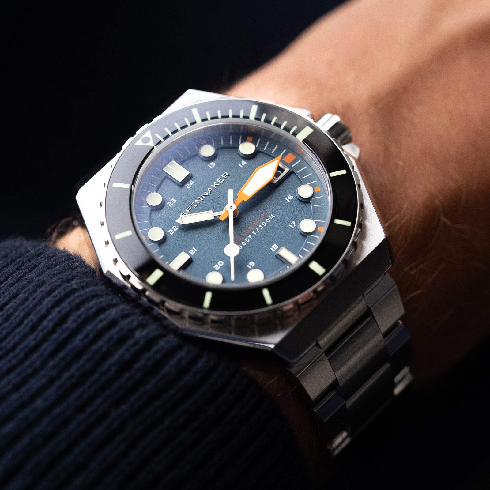 Spinnaker Dumas Blue / Black / Stainless Steel | Blue Dial 44mm Japanese Automat