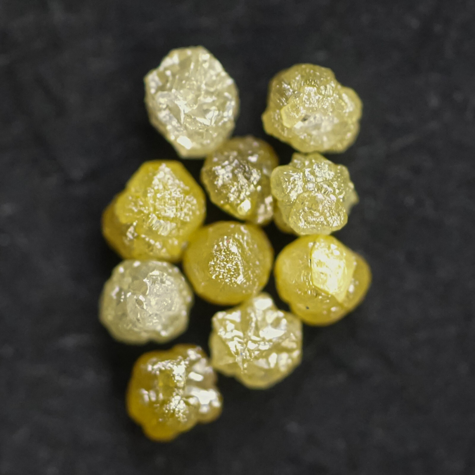 Natural Yellow Rough Loose Diamond Raw African 10 PCS 1.00CTW Carat 2.5-3MM