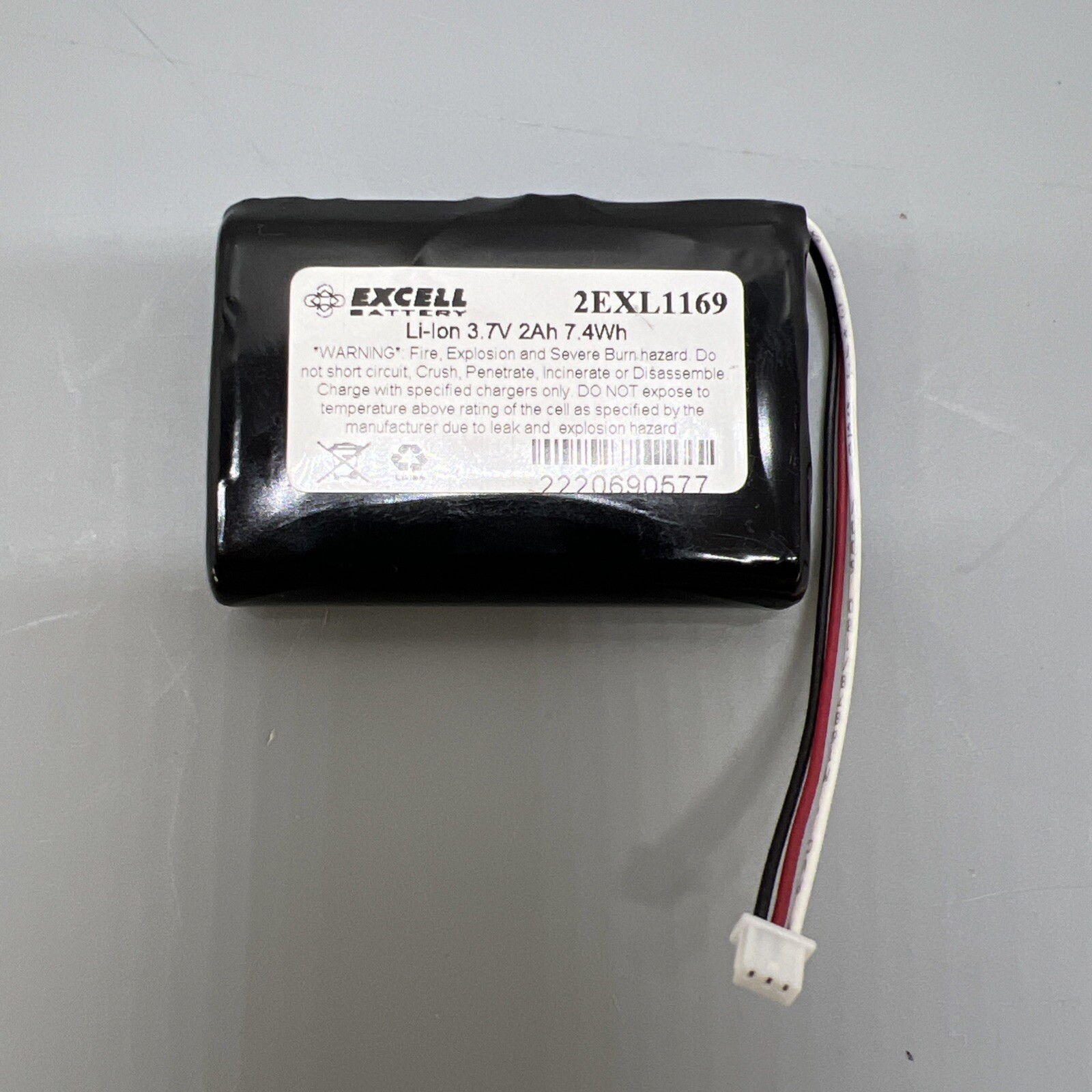 LOTS of Excell Battery Replacement 2exl1169 Li-ion 3.7V 2Ah 7.4Wh