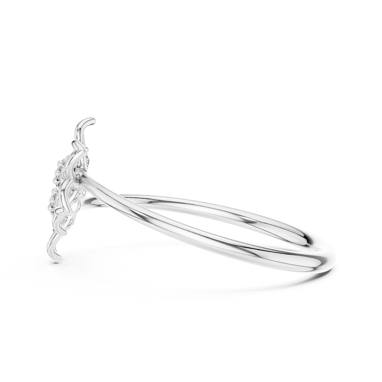 Certified VVS1 Round Natural Diamond Split Shank Anniversary Ring 14k Gold Over