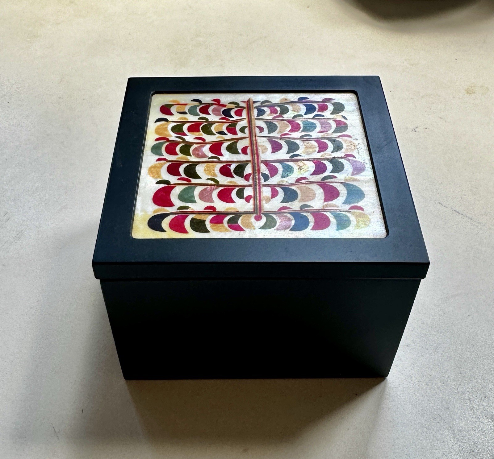 Korean Traditional Tree Of Life Pattern Mother of Pearl Accessory Box