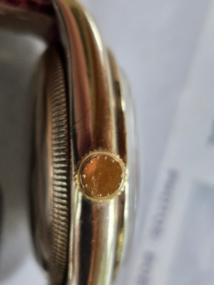 Rare Solid 10K Rolex 5015 Oyster Perpetual Bubbleback from 1948, Serviced
