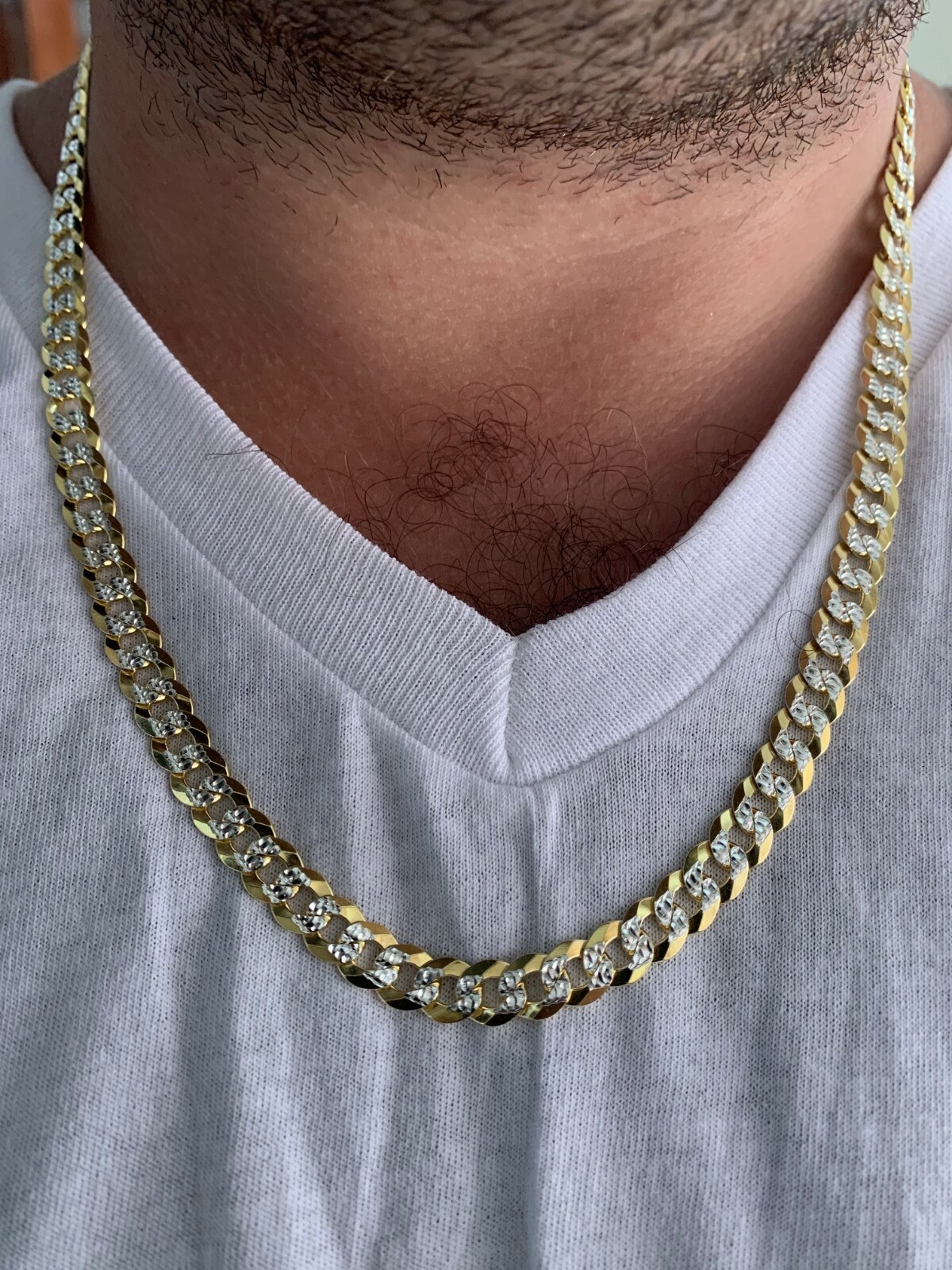 Cuban Link Chain Bracelet 14k Gold Plated Real Solid 925 Silver Necklace 5-11mm