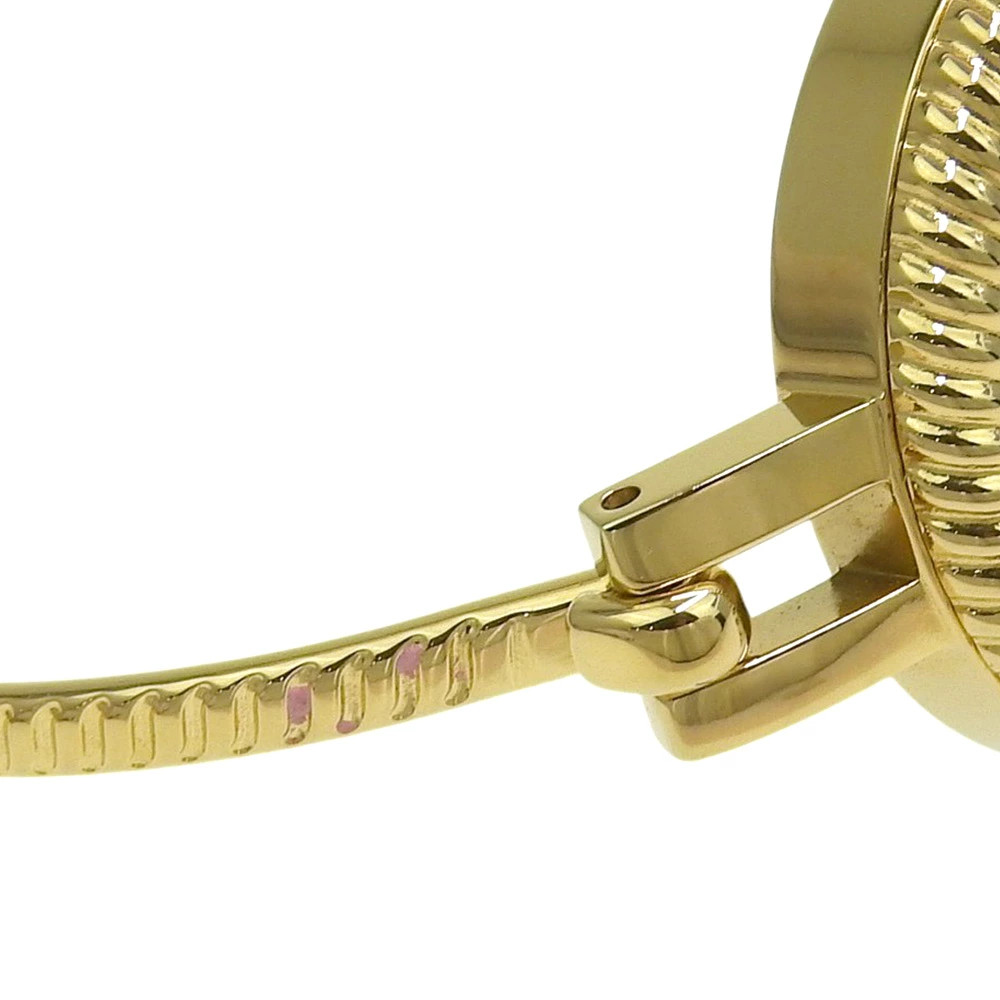 Tory Burch watch TBW4029 gold plated quartz analog white shell dial ladies used