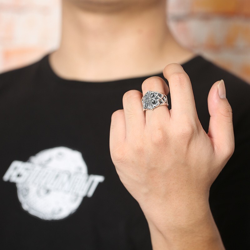 Men’s Open Ring Anchor Ring Adjustable Ring Lucky Gift