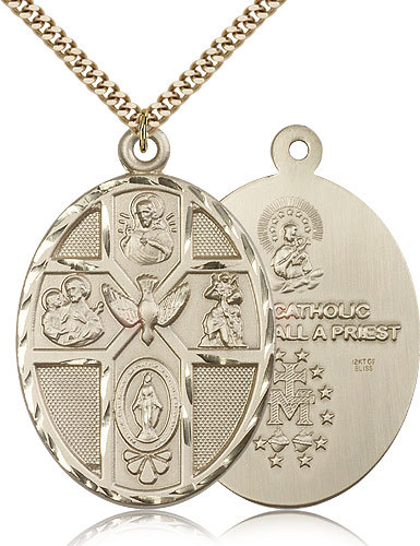 Gold Filled Four Way Cross Necklace For Men On 24 Chain – 30 Day Money Back …
