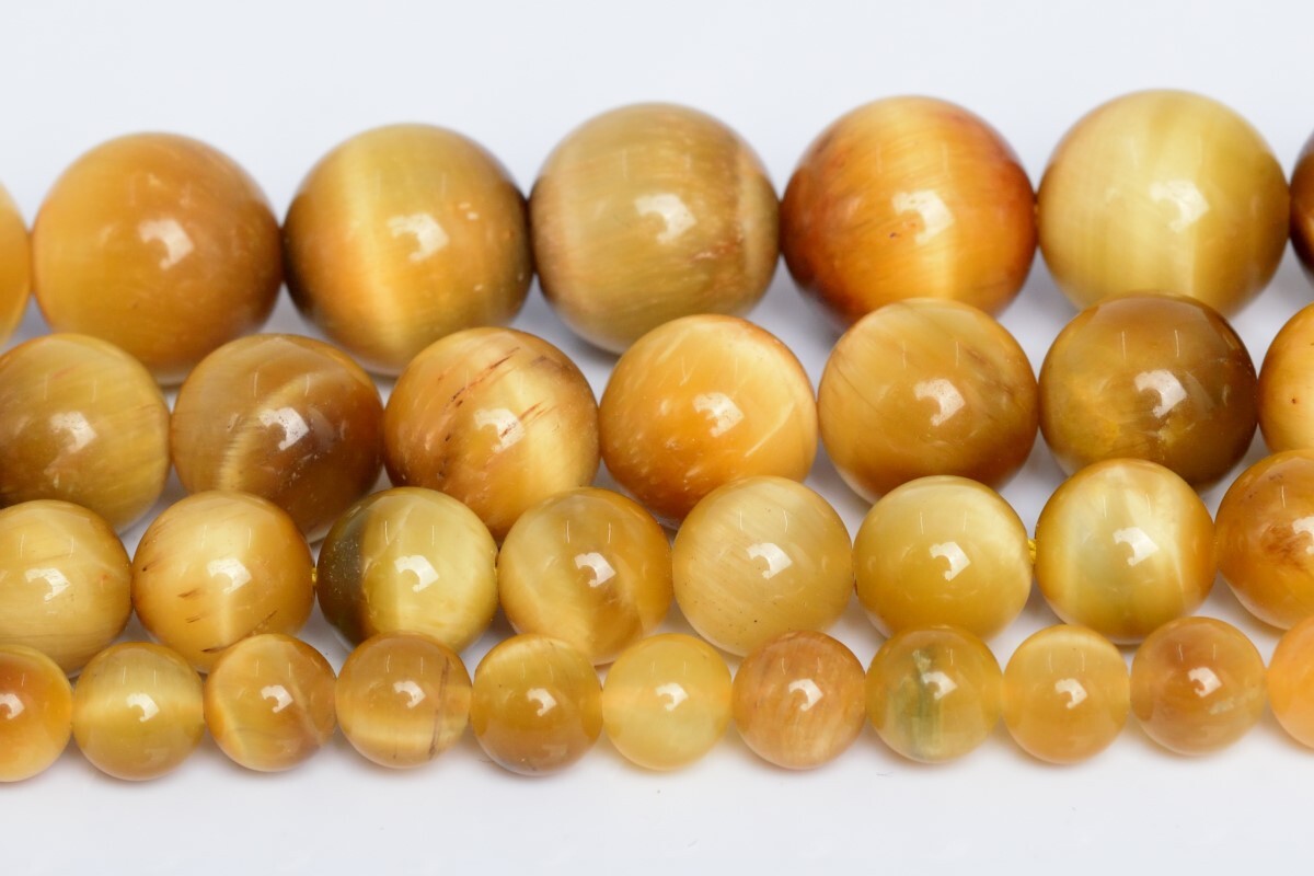 Golden Tiger Eye Beads Grade AA Round Gemstone Loose Beads 6/8/10/12MM