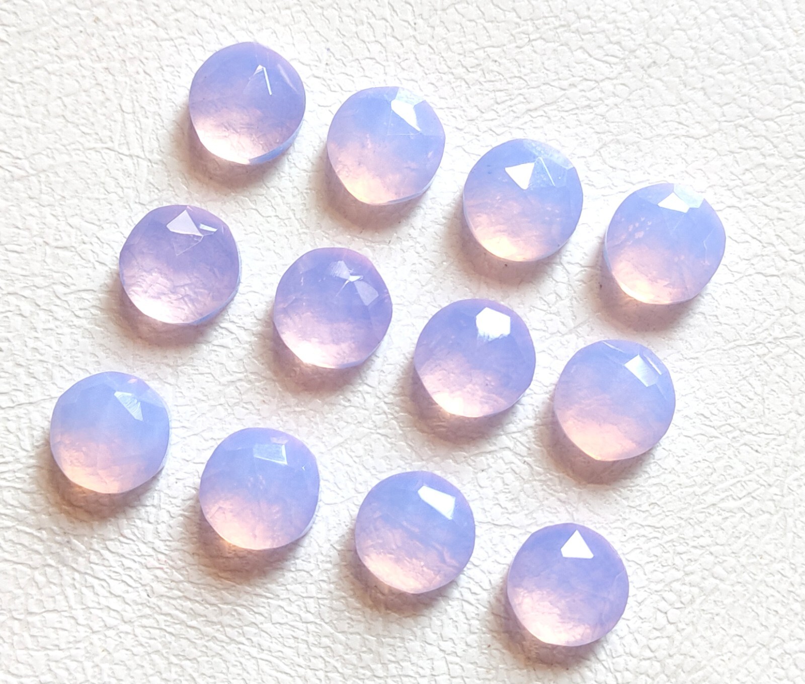 Adorable Lavender Quartz Rose Cut Round Shape Gemstone Cabochon, Loose Gemstone