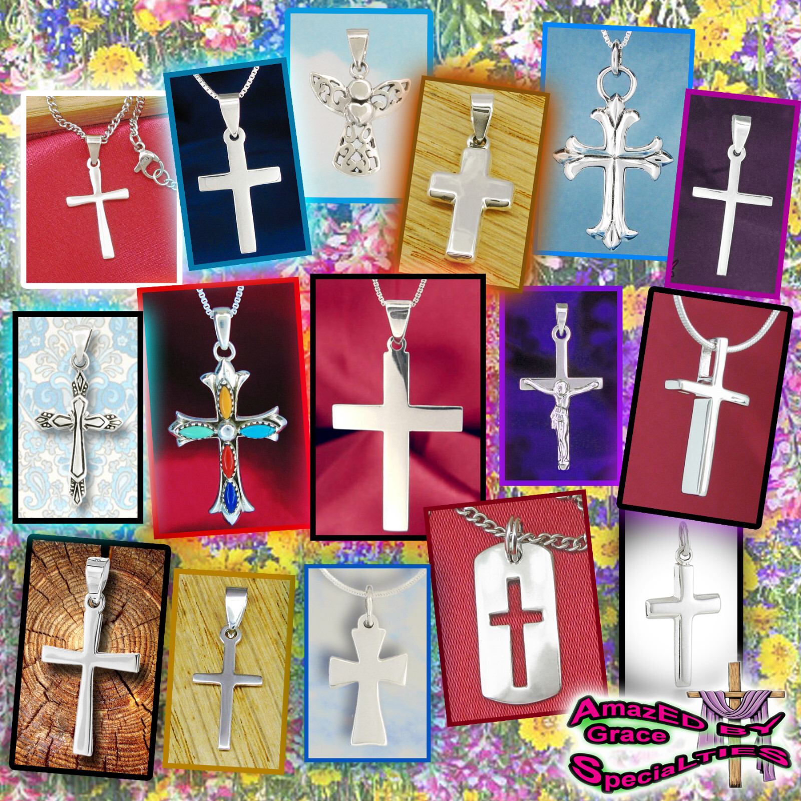 Small THICK CROSS PENDANT – 925 Sterling Silver – NEW!