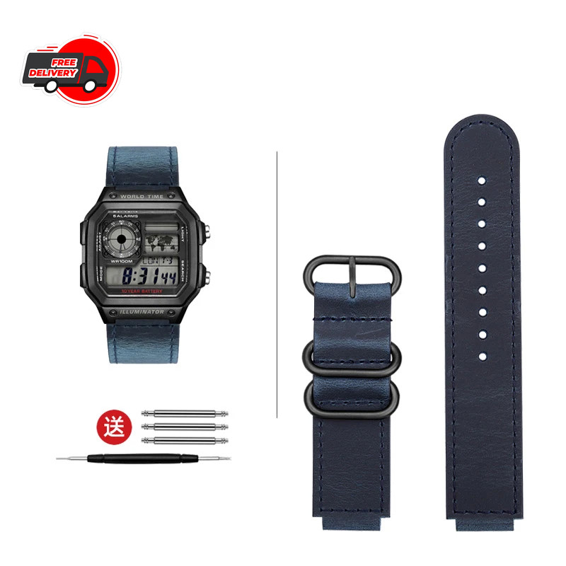 High Quality Vintage Leather Watch Strap for Casio 3299 AE-1200 AE-1300 AE-1500