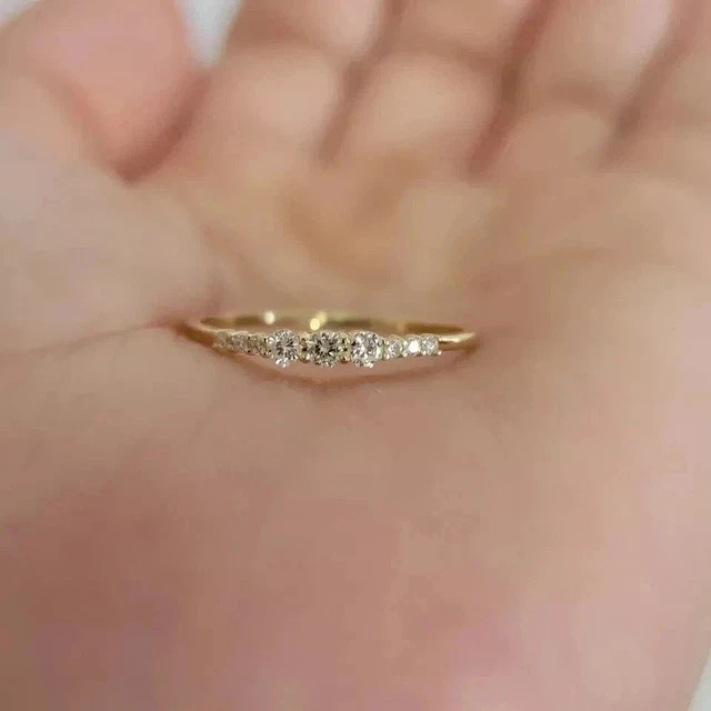 1.50 Ct Round Cut Simulated Diamond Engagement Band Ring 14k Yellow Gold Plated