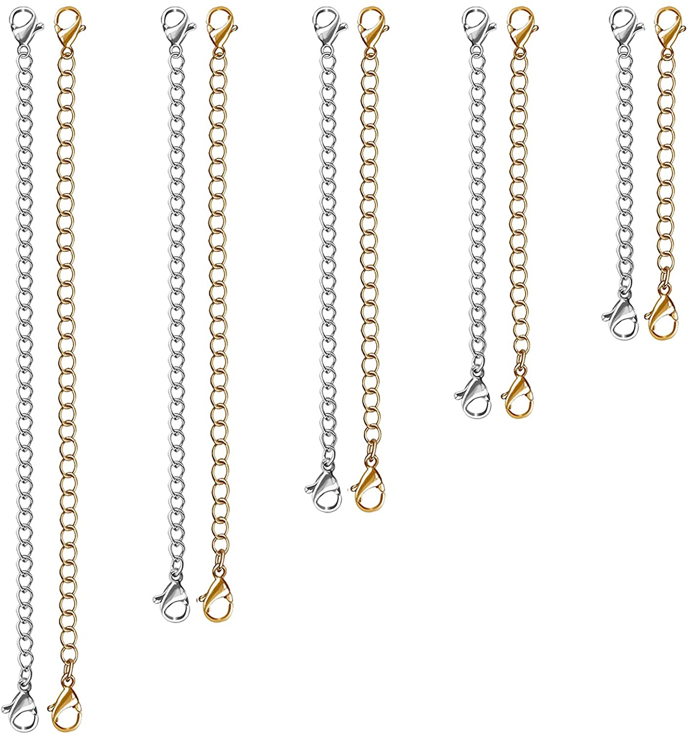 Necklace Extender 10 PCS Chain Extenders for Necklaces Premium Jewelry Bracel…