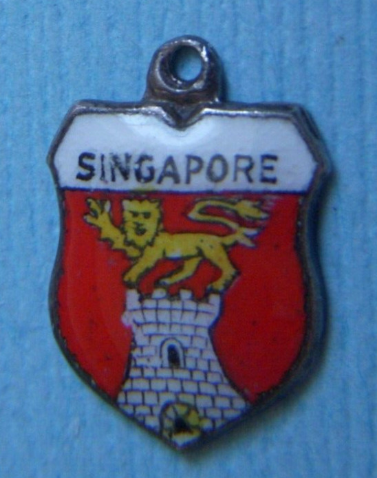 Vintage Singapore shield charm