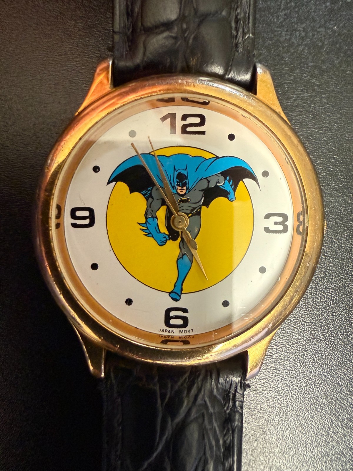 Vintage 1989 Fossil Batman Watch BA-6305 DC Comics RUNNING – New Strap