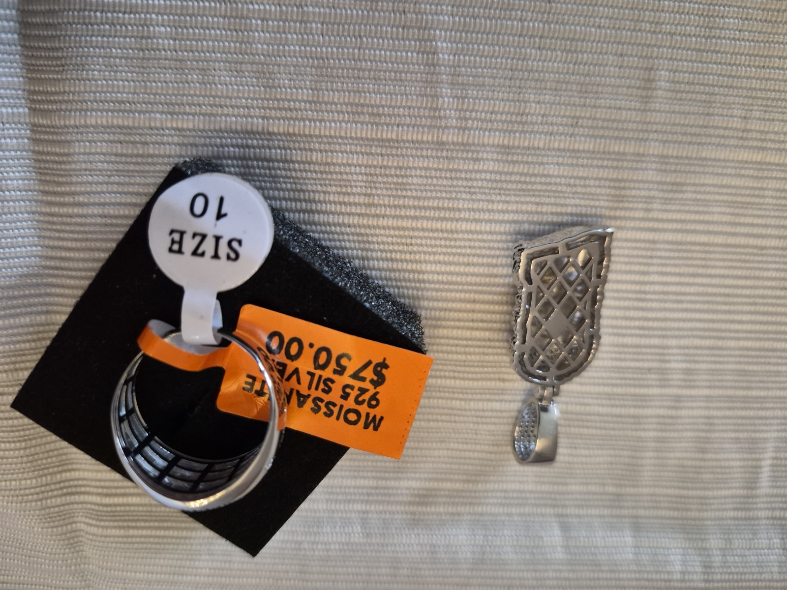 925 Silver Jewelry Mixed Lot 4pc Ring & Pendant Charms Unisex Adults