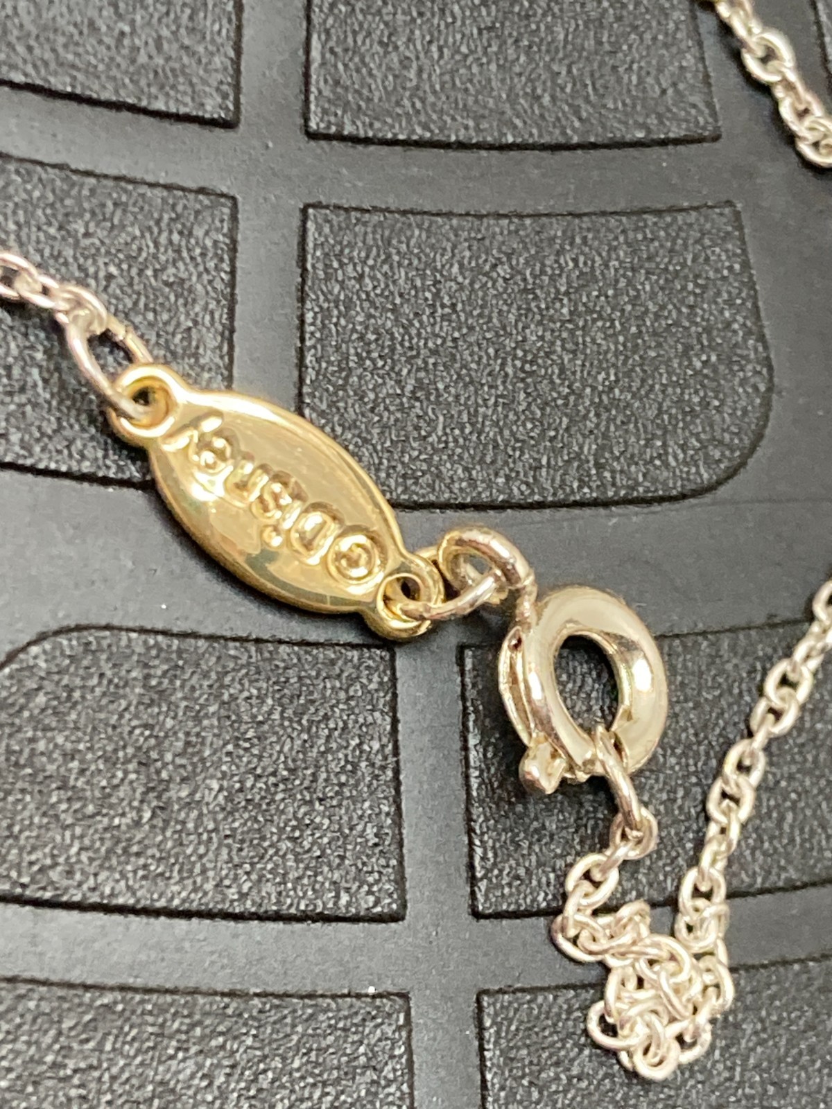 Disney LA Rocks Fine Silver Plated Mickey Forever Necklace -Nice, distressed bo
