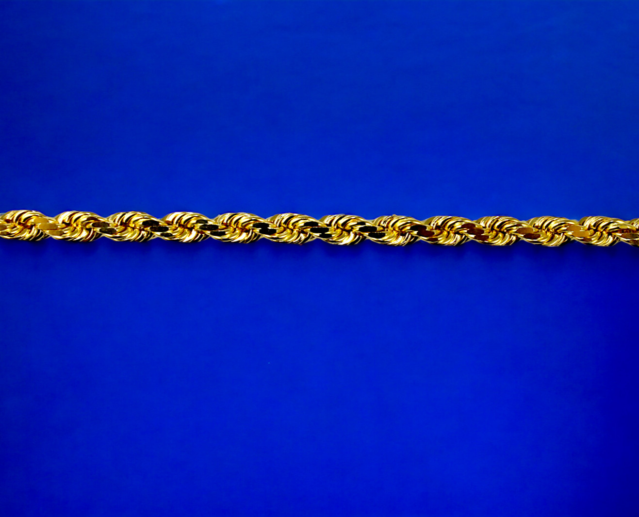 18K Yellow Gold SOLID Rope Chain Necklace Diamond Cut Real Gold 2mm-6mm 16″-30″