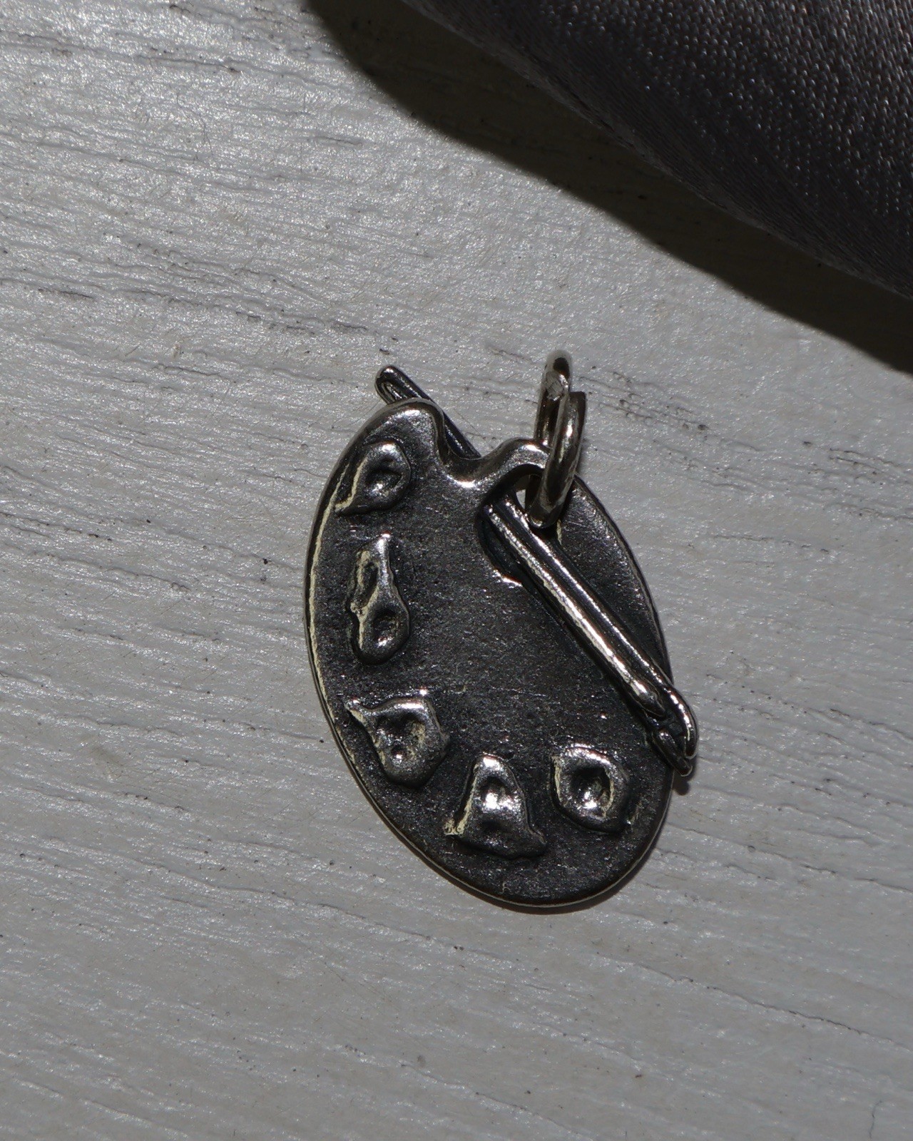 Retired James Avery Sterling Silver Artist Palette Charm 2.62G /0.7in