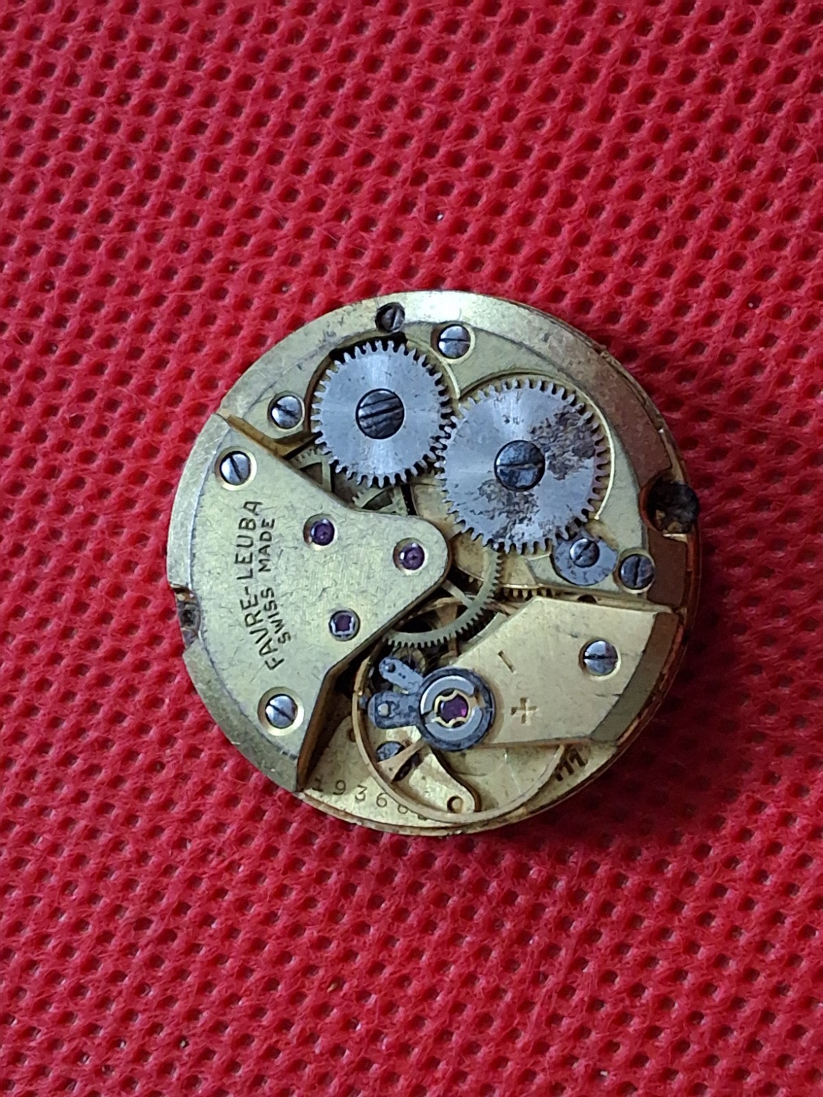 Four Vintage Faver Leuba Manual Wind Movements Not Working for parts & Repair.