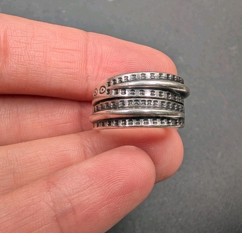 David Andersen Sterling Silver Saga Copy Orig Year 300 Snake Ring Size 5 1/2 +/-