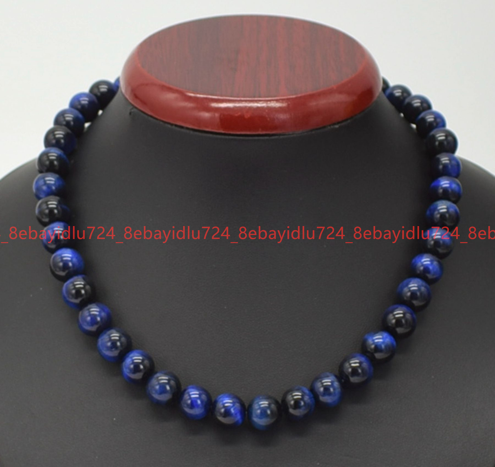 6/8/10/12/14mm Natural Multicolor Tiger’s Eye Round Gemstone Beads Necklace 18″