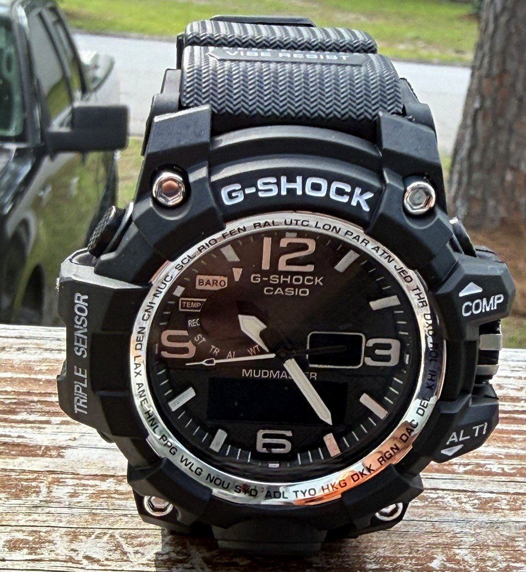 Casio G-SHOCK Mudmaster ABC Sensor Analog/Digital Black Resin 200m Watch