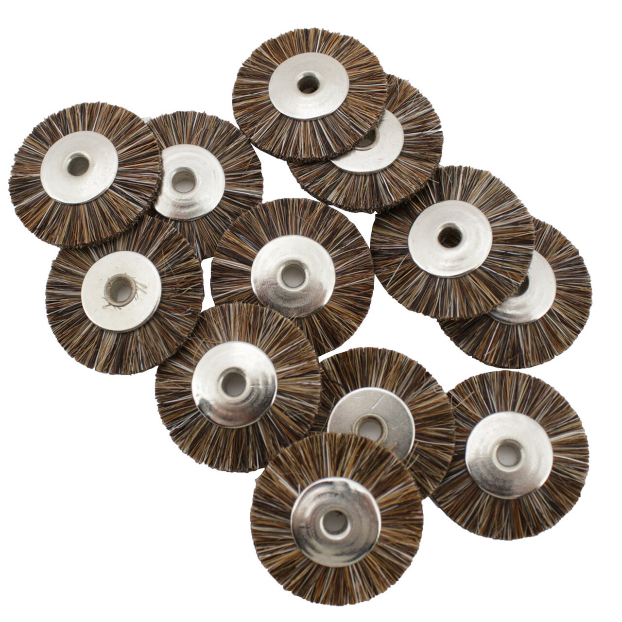 12pc Bristle Brushes 3/4″ Soft Unmounted Jewelry Wheel with 1/8″ Hub Center Hole