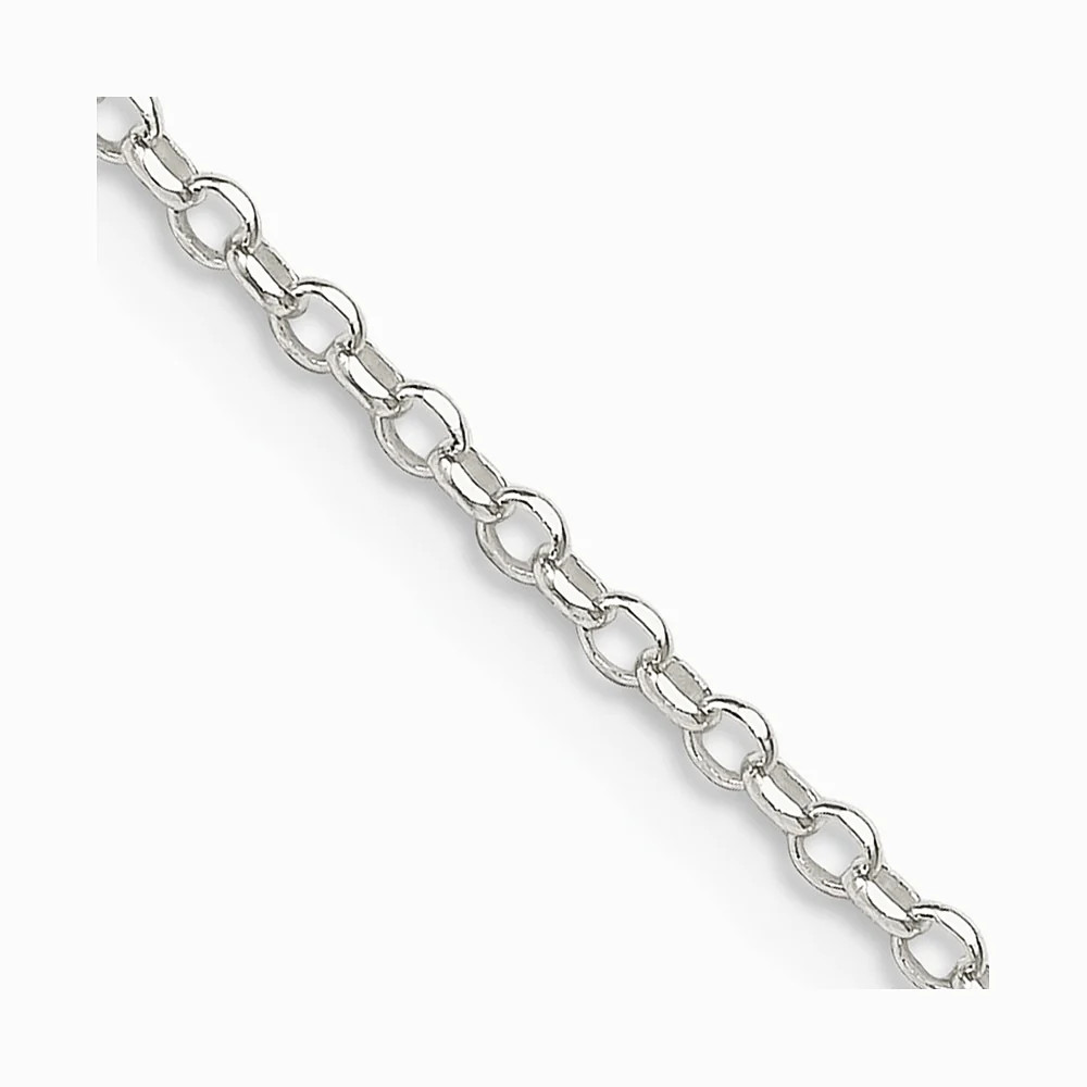 Sterling Silver 1.75mm Diamond-Cut Rolo Cable Chain Necklace 16″-30″