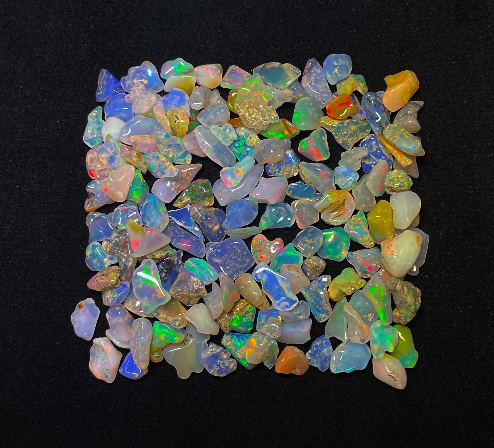 Natural Multi Fire Ethiopian Opal Polish Rough Loose Gemstone Lot 100 CT
