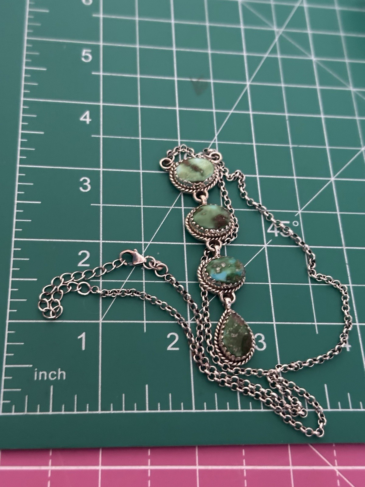 Sonoran Mountain Turquoise Lariat Southwestern Sterling Silver Necklace