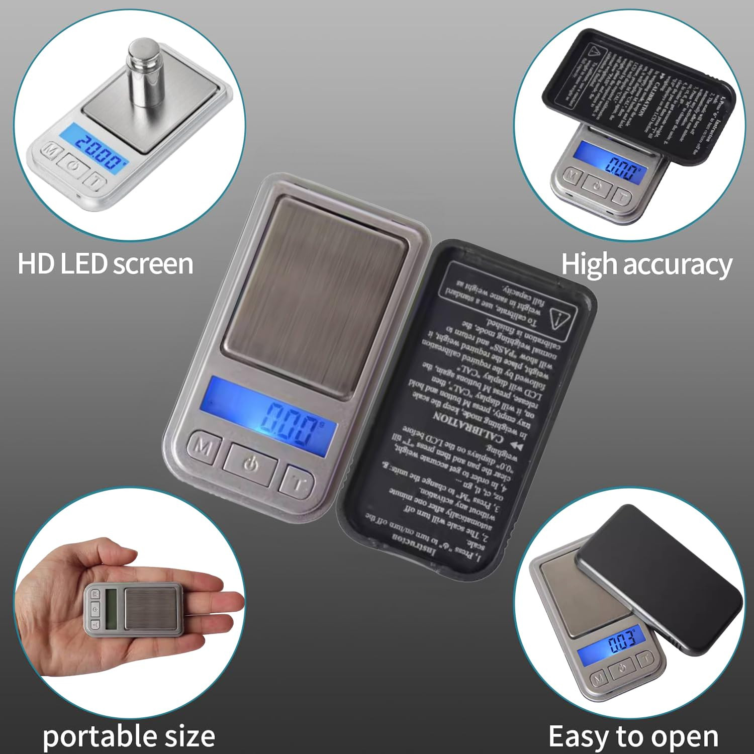 MEIYA Digital Pocket Gram Scale 200G X 0.01G, Mini Digital Grams Scale