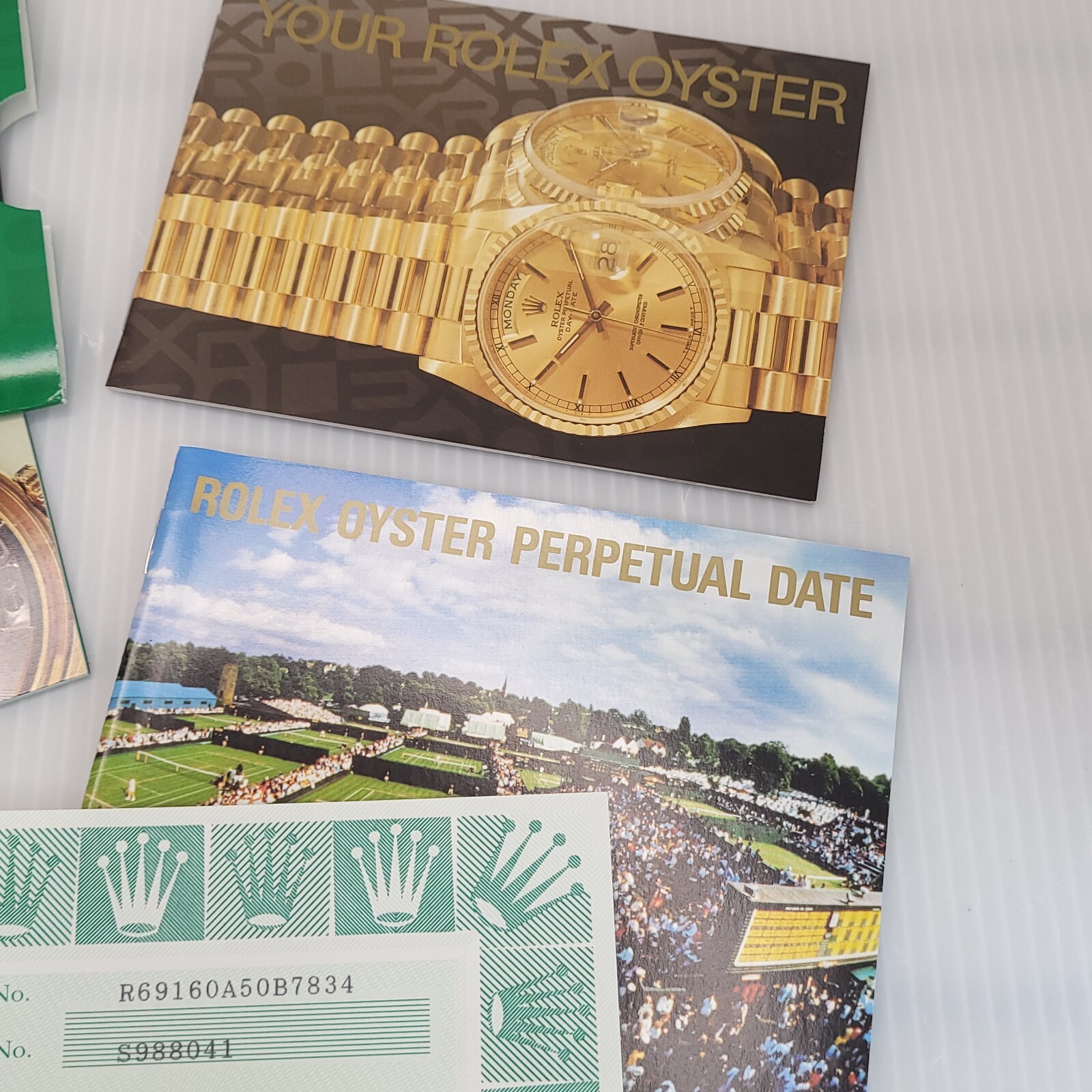 1990s Rolex 6916 Warranty Certificate & Booklets (Buyer’s Name On Cert) No Watch